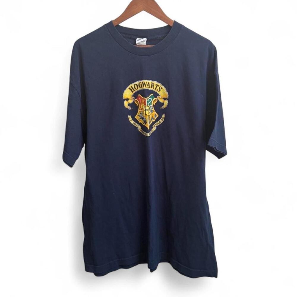 Vintage 2000s Harry Potter Hogwarts Tee Mens 2XL Movie Promo TV Streetwear